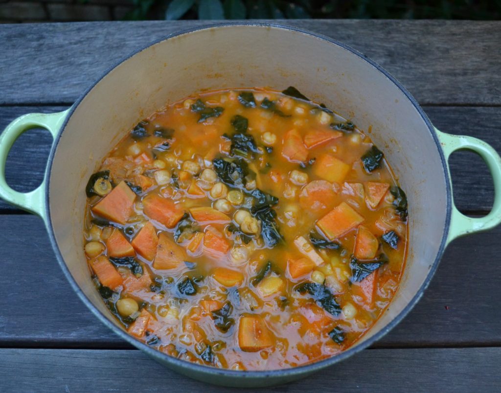 ひよこ豆とサツマイモのスープ