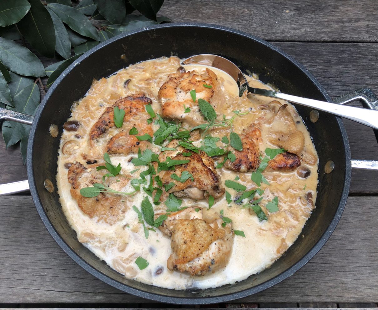 鶏肉と茸のクリーム煮
