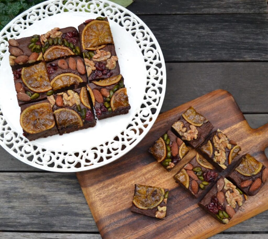 Nut and Fruit Chocolate Brownies ナッツとフルーツが入ったチョコレートブラウニー US Southern