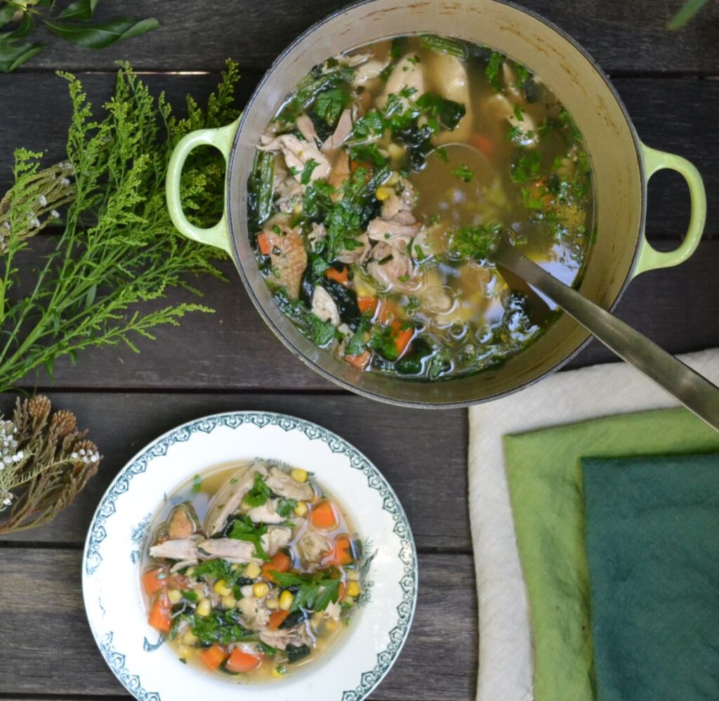 Roasted Chicken Soup ローストチキンの残りで作るスープ US Southern Kitchen