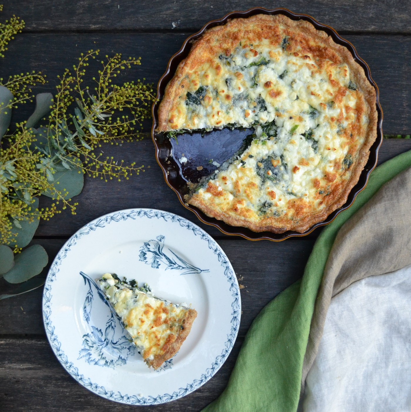 Egg White Quiche with Spinach ほうれん草のエッグホワイトキッシュ US Southern Kitchen