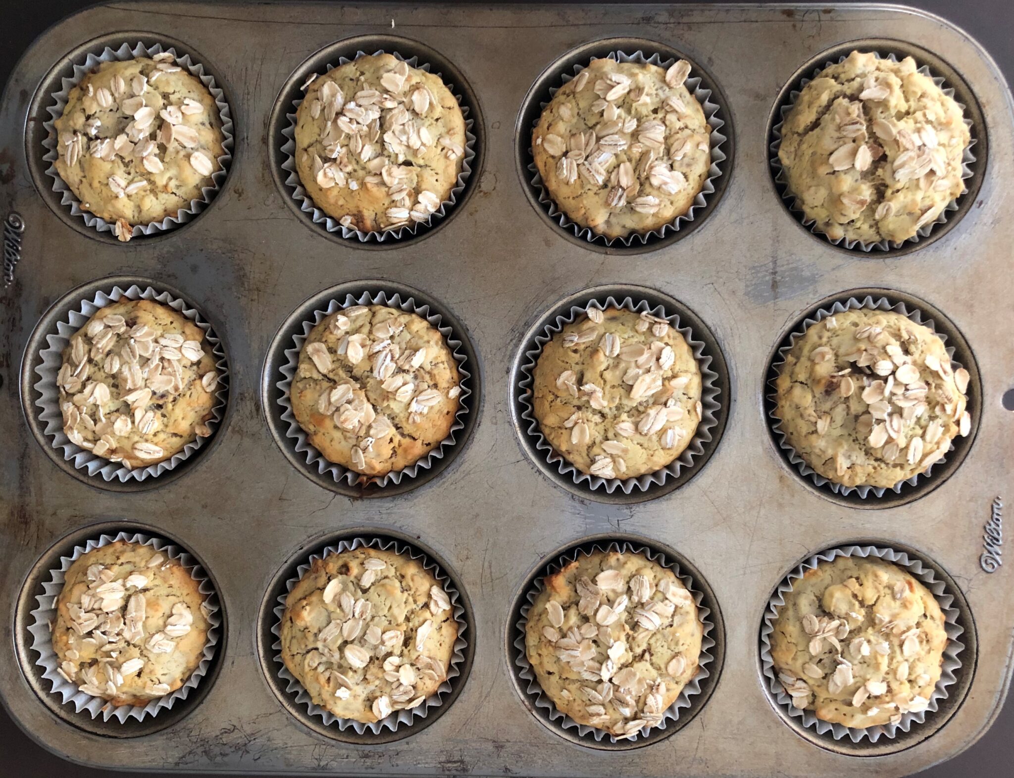 Banana Muffins with Rice Flour and Oatmeal 米粉とオートミールのバナナマフィン US