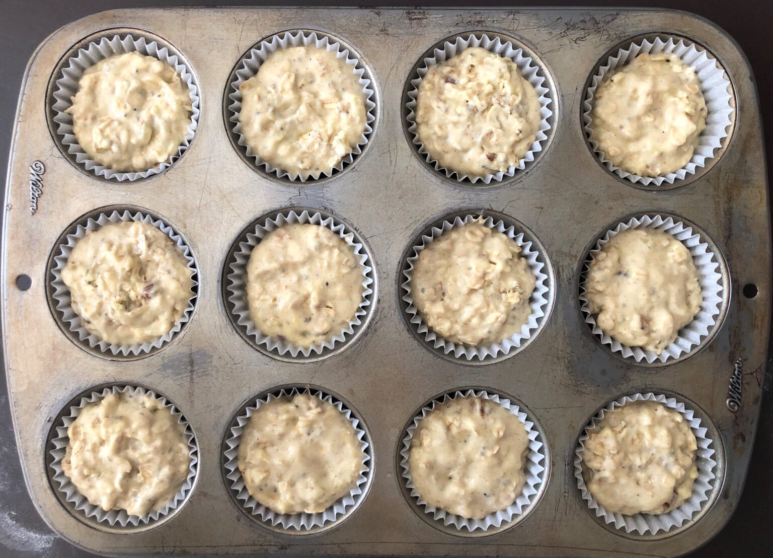 Banana Muffins with Rice Flour and Oatmeal 米粉とオートミールのバナナマフィン US