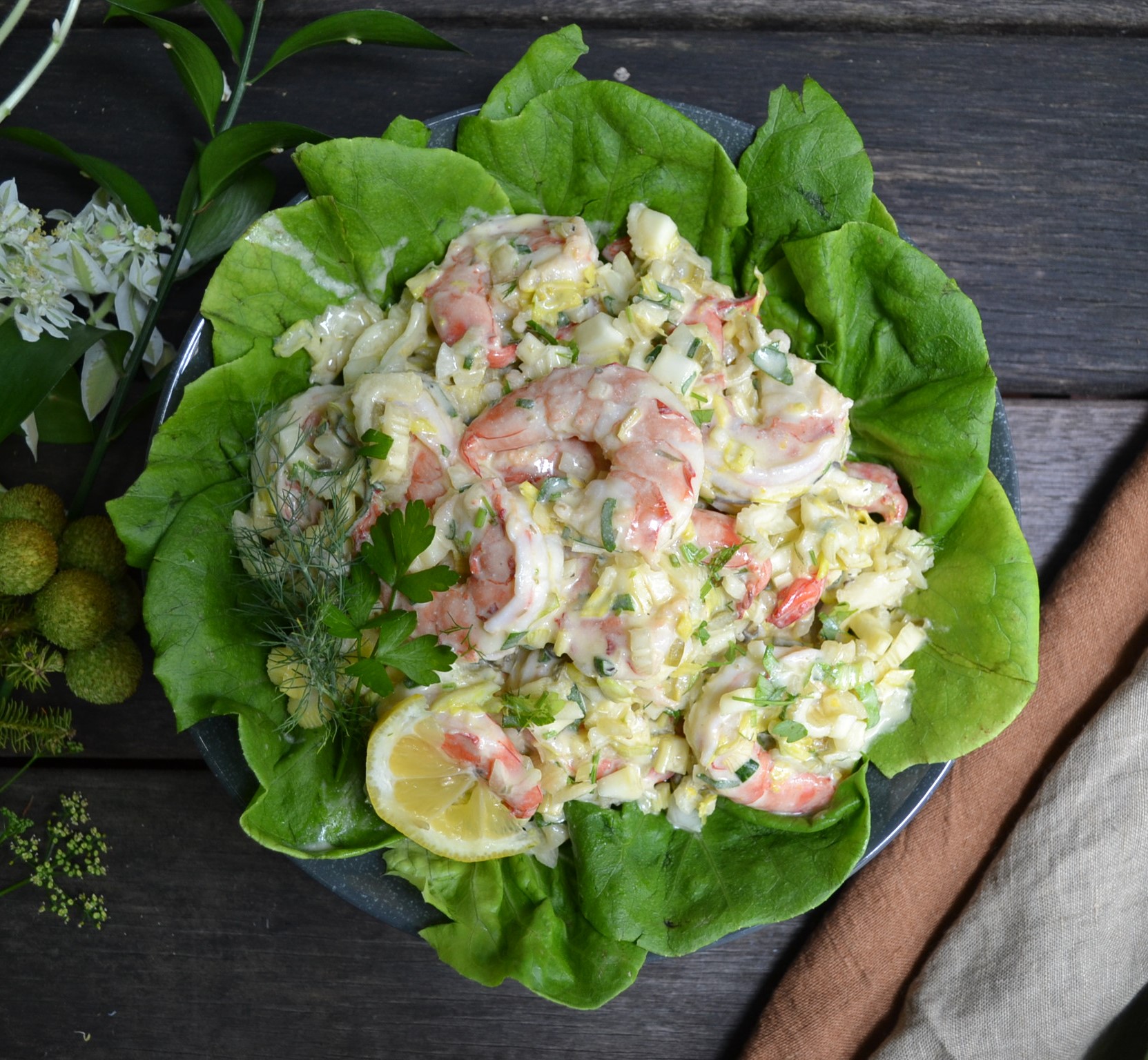 スパイシーシュリンプサラダのレシピ