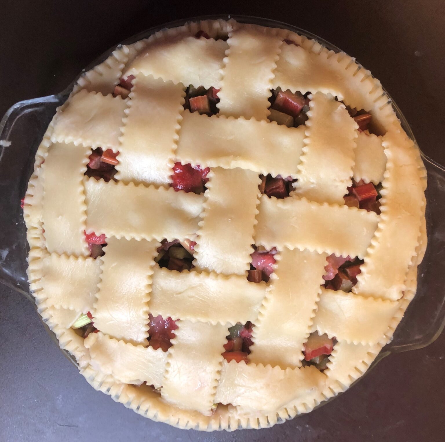 Strawberry Rhubarb Pie 苺とルバーブのパイ US Southern Kitchen