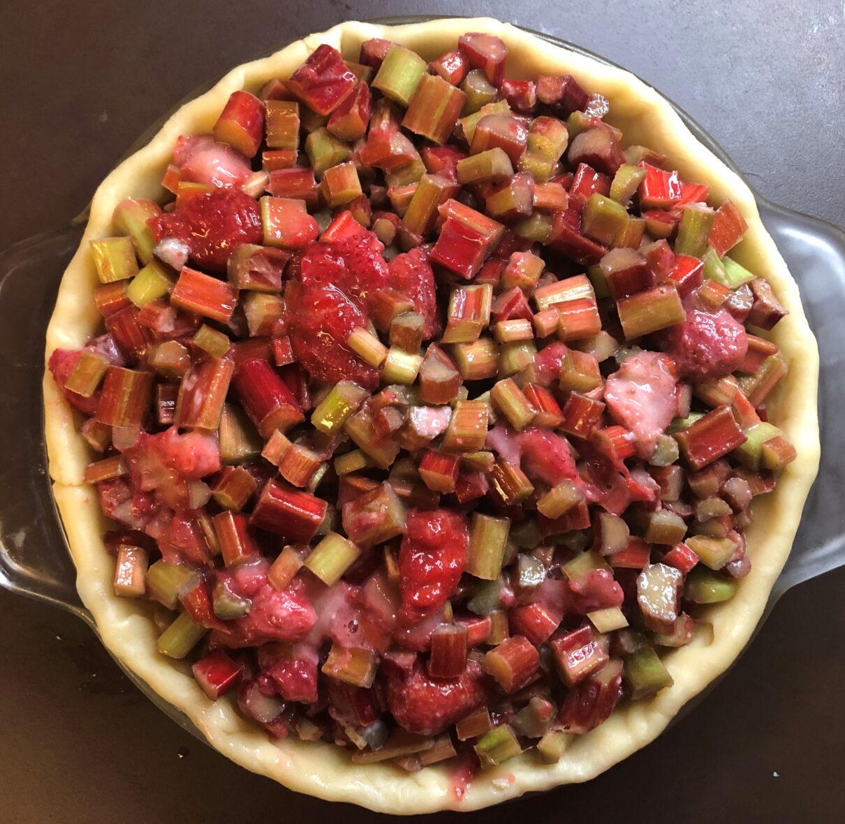 Strawberry Rhubarb Pie 苺とルバーブのパイ US Southern Kitchen