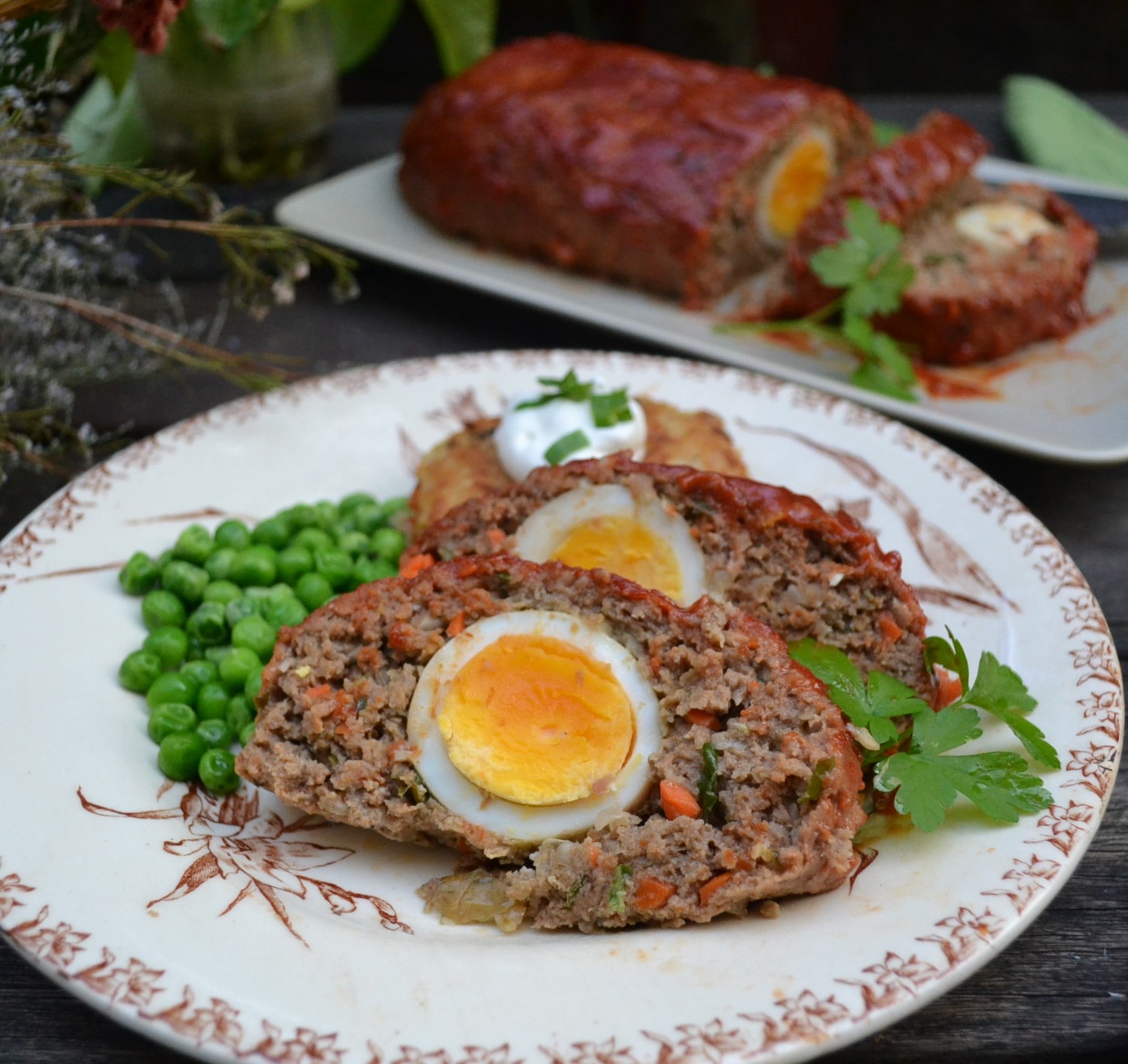 Egg Stuffed Meatloaf ゆで卵入りミートローフ US Southern Kitchen