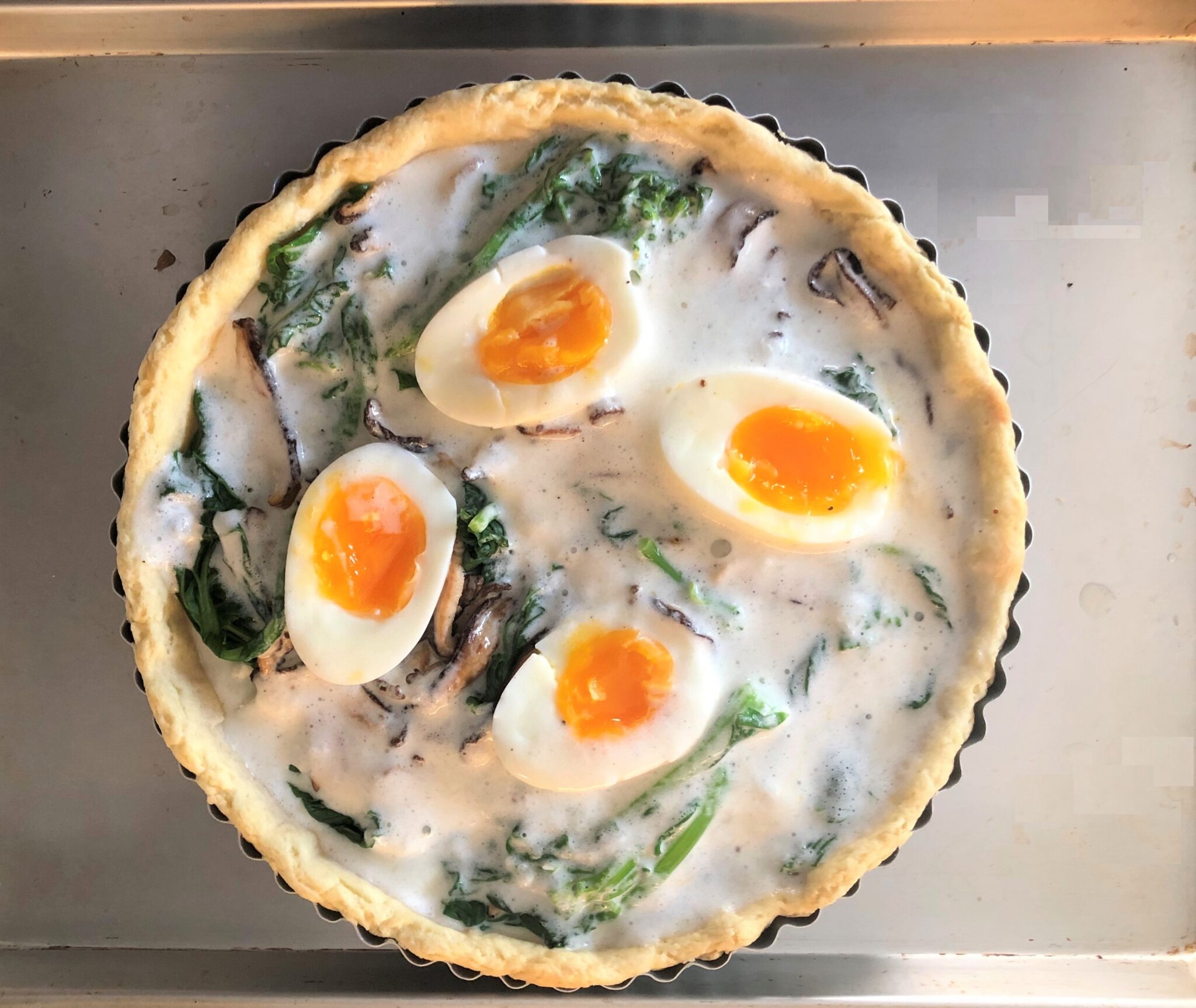 Eggs in Quiche ゆで卵と春野菜のホワイトキッシュ US Southern Kitchen