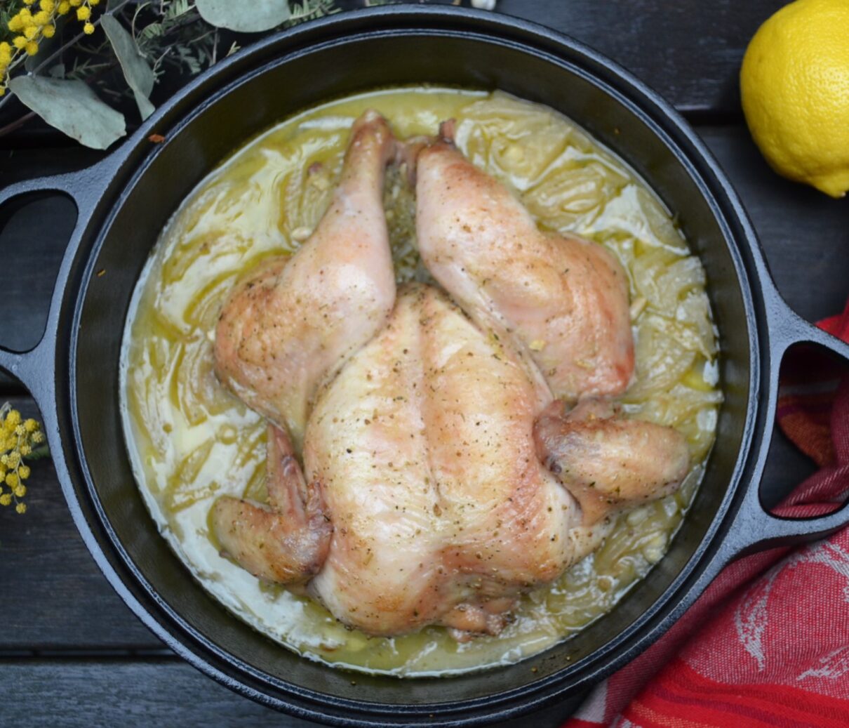 Lemon Garlic Roasted Chicken レモンガーリックローストチキン US Southern Kitchen