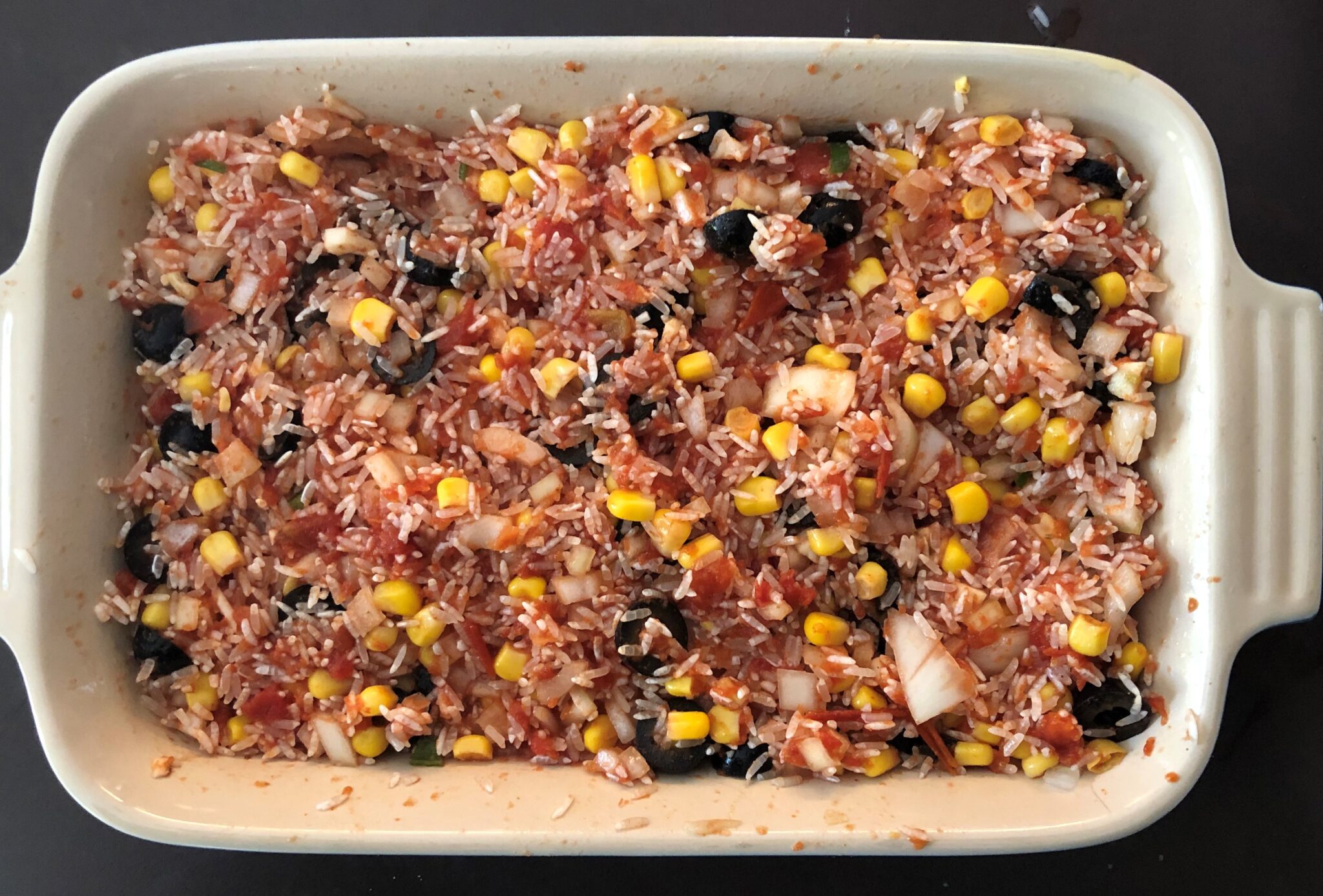 チーズひき肉とライスキャセロールのレシピ