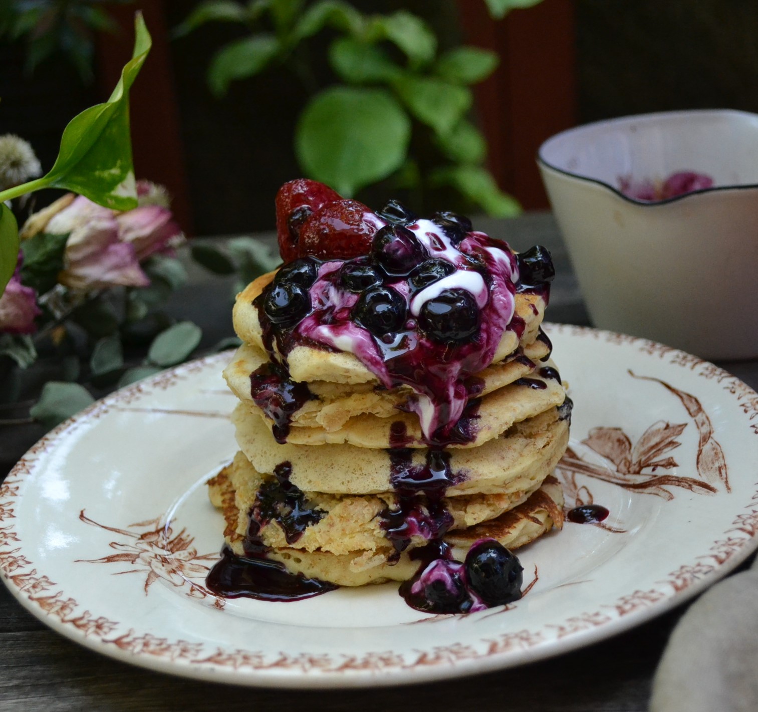 Oatmeal and Rice Flour Pancakes オートミールと米粉のパンケーキ US Southern Kitchen