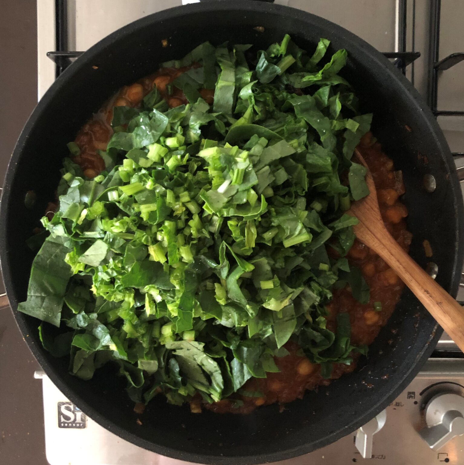 Chickpea Spinach Curry ひよこ豆とほうれん草のカレー US Southern Kitchen