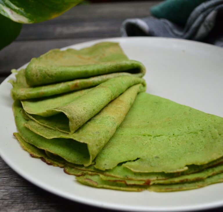 Spinach Rice Flour Crepes ほうれん草の米粉クレープ US Southern Kitchen