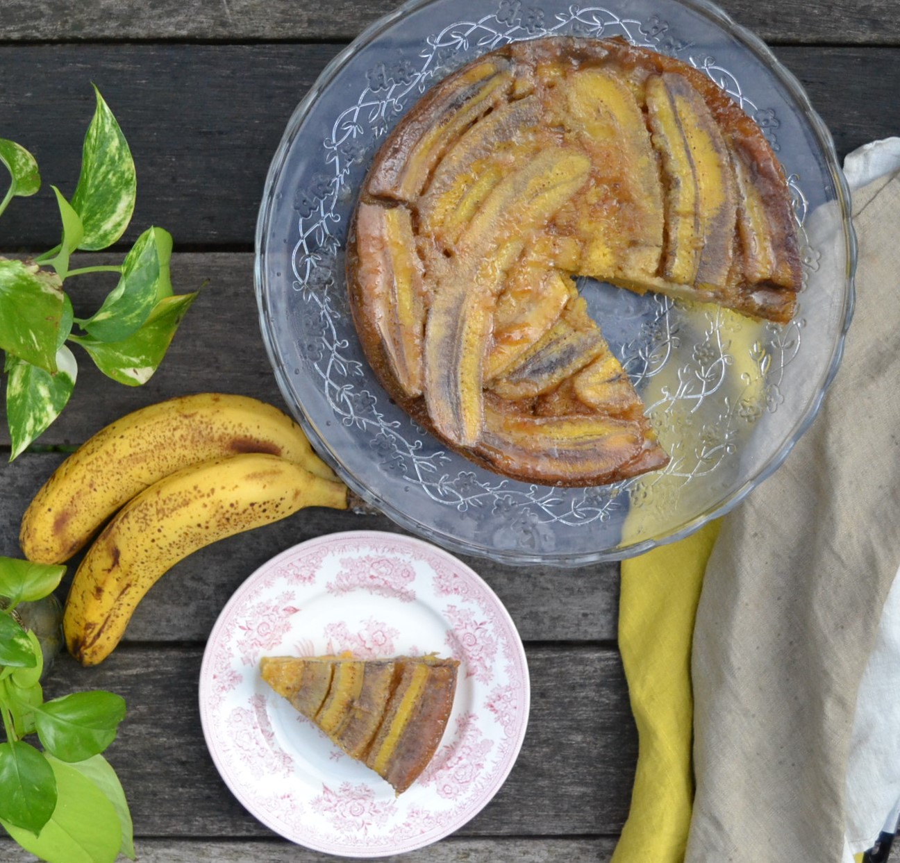 Banana Foster Upside Down Cake バナナフォスターアップサイドダウンケーキ US Southern Kitchen