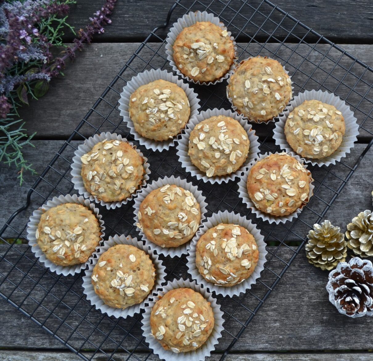 Banana Oatmeal Muffins バナナオートミールマフィン US Southern Kitchen